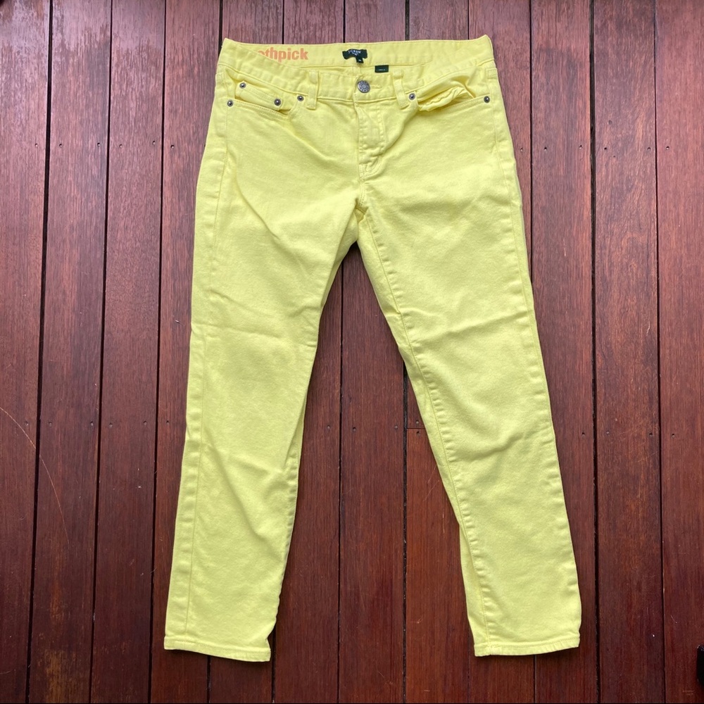J. Crew Yellow Toothpick Skinny Jeans
